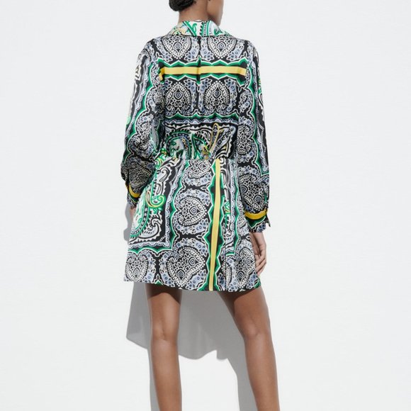 Zara Printed Mini Dress - Picture 2 of 9